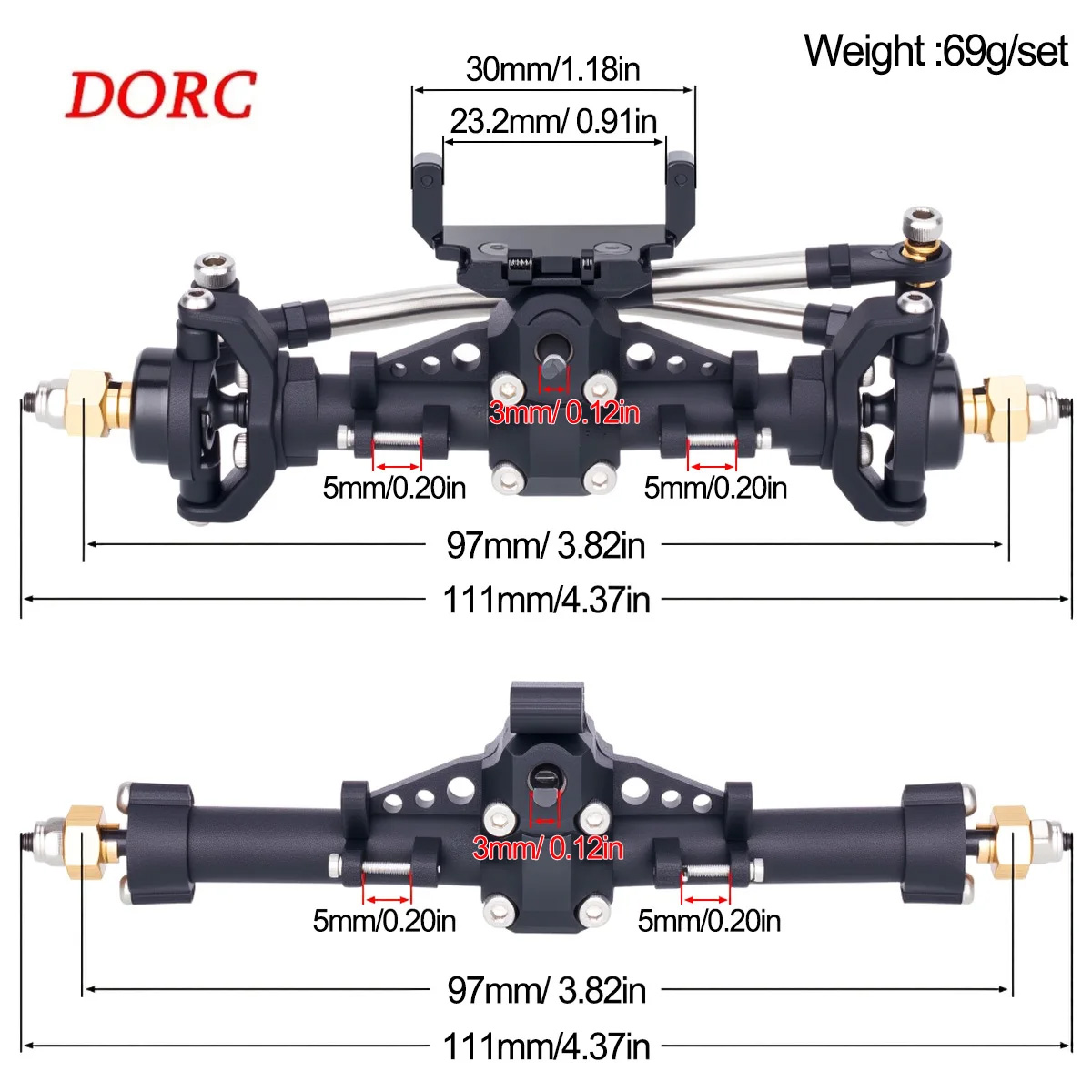 Rc Hobby Zone - 1Set Plastic Axles w/ Servo Mount