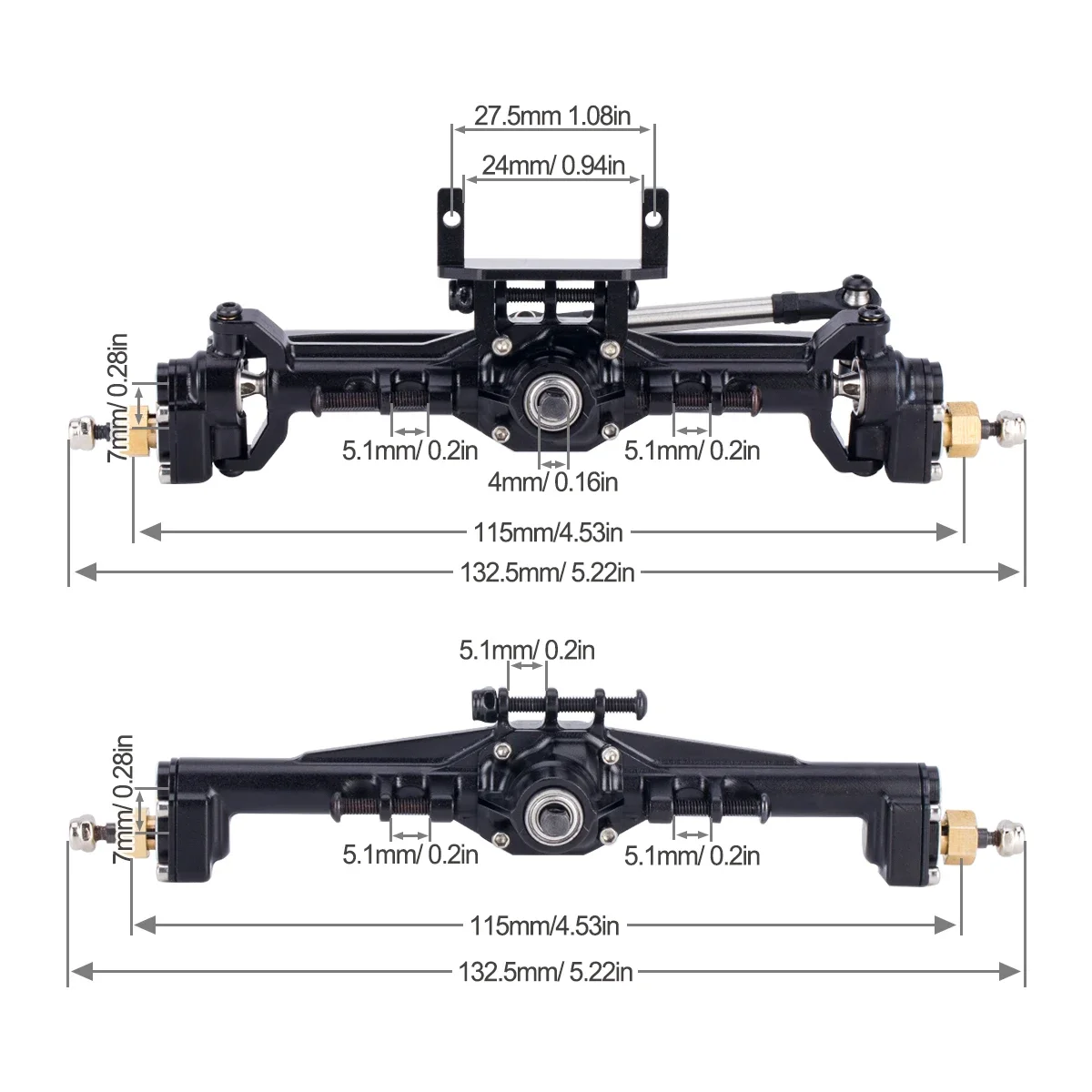 Aluminum CNC Portal Axles +10m - Rc Hobby Zone ulasan dan harga