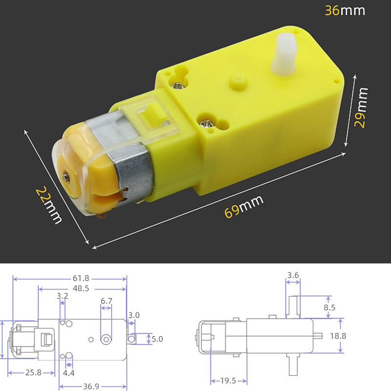 TT Motor Single Shaft  Biaxial - Rc Hobby Wholesale ulasan dan harga