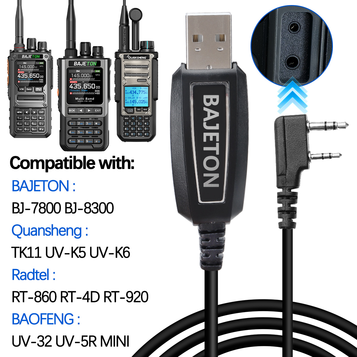 BAJETON Walkie Talkie USB Prog - Rc Drift Car Brushless ulasan dan harga