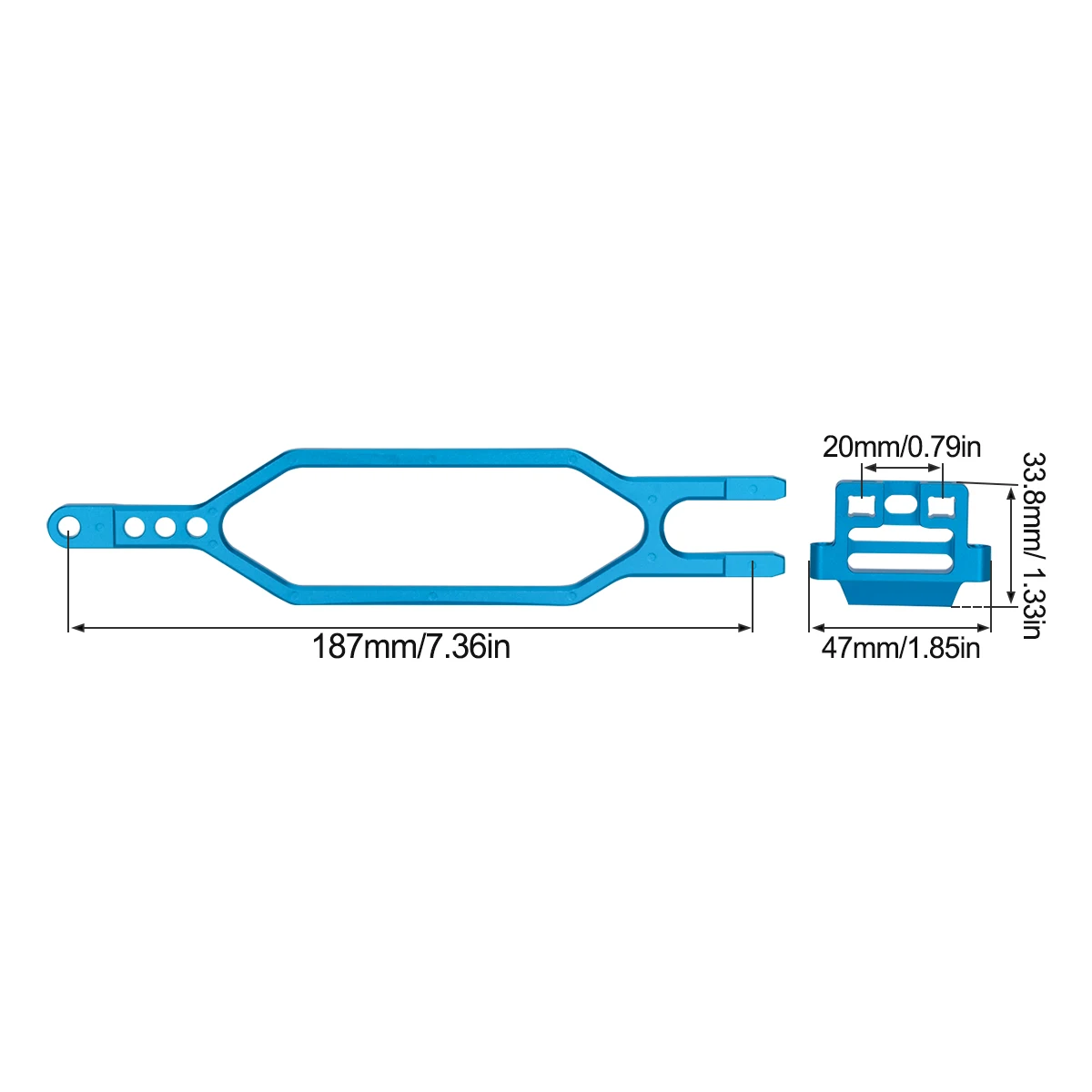 CNC Aluminum Hold Down Battery - Rc Hobby Zone ulasan dan harga